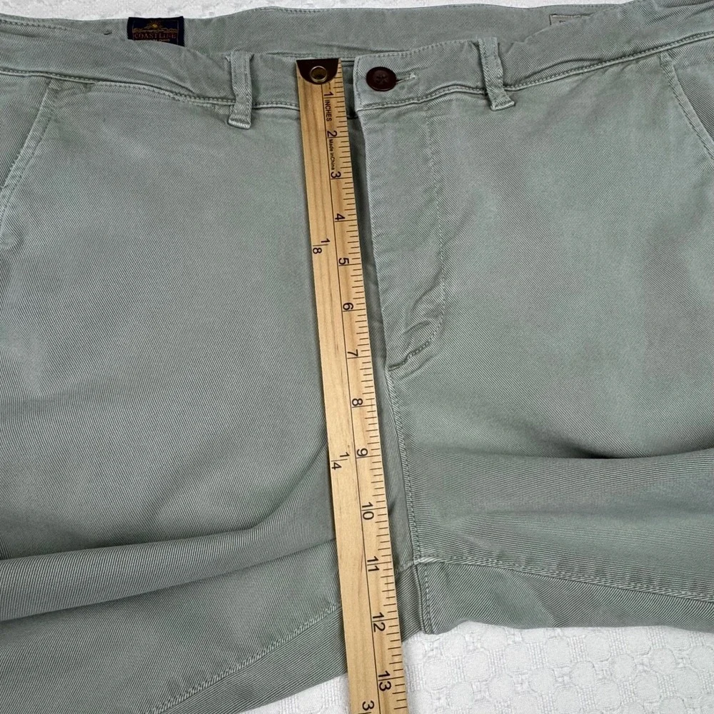 Faherty Coastline Premium Chino Tailored Fit Men 34x32 (fit 34x30) Green Stretch